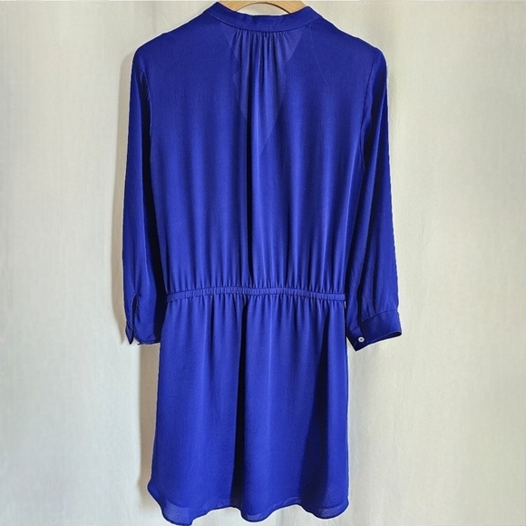 🇨🇦 Aritzia T. Babaton Long Sleeve Silk Bennett Dress - Cobalt Blue - Picture 4 of 16